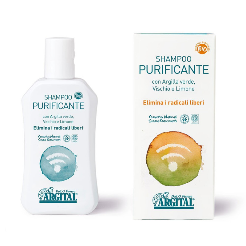 Bio Shampoo Purificante Ecosostenibile e Naturale e Biologico con Argilla Verde, Vischio e Limone – ARGITAL