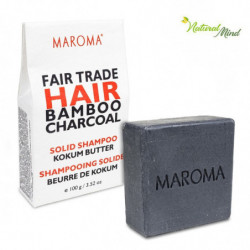 Shampoo solido per capelli secchi e rovinati con carbone di Bambù Maroma – NATURALMIND –